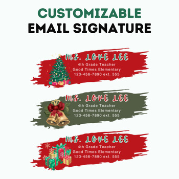 Preview of Christmas Email Signature Editable with Canva
