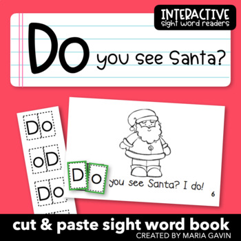 Preview of Christmas Emergent Reader: "Do You See Santa?" Sight Word Book