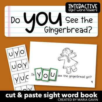 Preview of Christmas Emergent Reader "Do You See the Gingerbread?" Sight Word Book