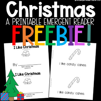 Preview of Christmas Emergent Reader FREEBIE!