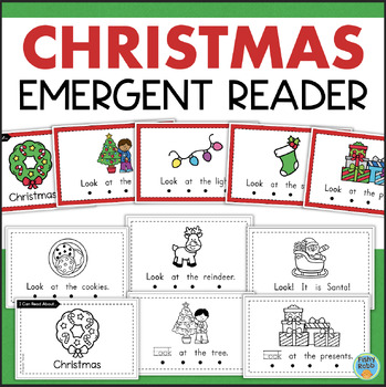 Preview of Christmas Emergent Reader Kindergarten Sight Words & Vocabulary