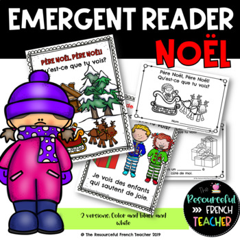 Preview of Christmas: Emergent Reader in French (Qu'est-ce que tu vois?)