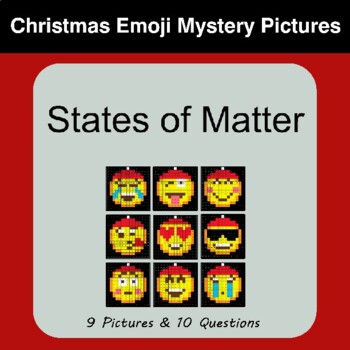 Preview of Christmas Emoji: States of Matter - Science Quiz & Mystery Pictures