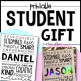 Christmas / End of Year Student Printable Gift - Editable Names
