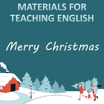 Preview of Christmas English ESL PowerPoint Google Slides lesson. Santa's December.