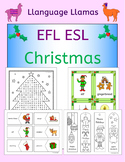 Christmas English vocabulary games, puzzles, cards and act