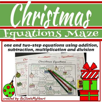 Preview of Christmas Equations Maze