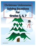 Christmas Equations and Expressions for Grades 5-7