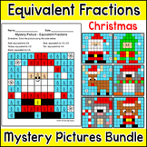 Equivalent Fractions Worksheets: Christmas Math Color by N