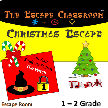 Preview of Christmas Escape Room (1 - 2 Grade) | The Escape Classroom