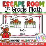 Christmas Escape Room | 1st Grade Math | Gingerbread Activ