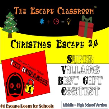 Preview of Christmas Escape Room 2.0 (Middle & High School) | The Escape Classroom