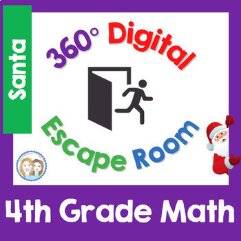 Preview of Long Division Escape Room | Christmas Escape Room | Long Division Word Problems