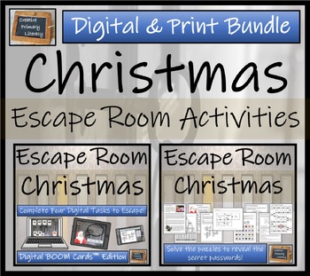 Preview of Christmas Escape Room Bundle | BOOM Cards™ Digital & Print Versions