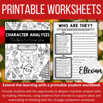 Christmas Escape Room | Character Traits | Character Analysis Worksheets