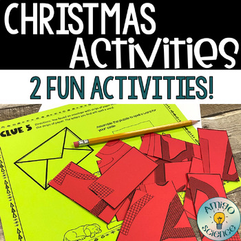 Preview of Christmas Fun Packet - Escape Room  AND Coordinated Graphing Activity