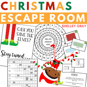 Preview of Christmas Escape Room  - December Math Activities