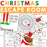 Christmas Escape Room  - December Math Activities
