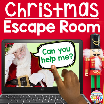 Preview of Christmas Escape Room Digital Holiday Activity Digital Escape Room
