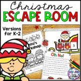 Christmas Escape Room | Low Prep | Kindergarten 1st Grade 