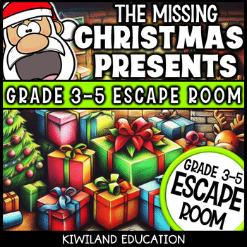 Preview of Christmas Escape Room The Missing Xmas Presents 3rd 4th and 5th Grade Math