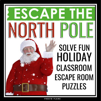 Preview of Christmas Escape Room Winter Holiday Team Builder - Escape the North Pole