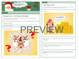 Christmas Escape Room with Google Forms:  Find Santa's Reindeer