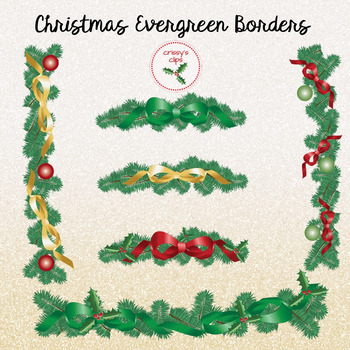 Preview of Christmas Evergreen Borders