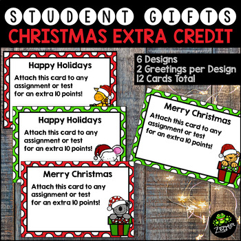 Christmas Extra Credit Cards