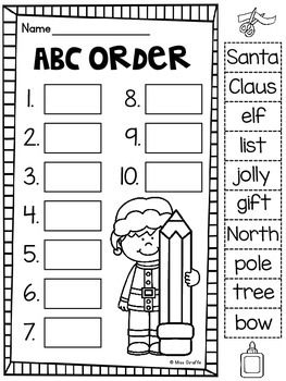 Preview of Free Christmas No Prep Worksheets including Santa Writing Paper