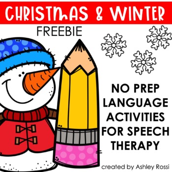 Preview of Christmas and Winter No Prep Language FREE