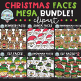 Christmas Faces MEGA Bundle {christmas clipart}
