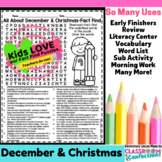 Christmas Reading Activity: Christmas Word Search: 4th Gra