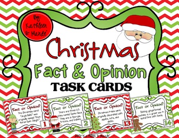 Preview of Christmas Fact and Opinion Task Cards