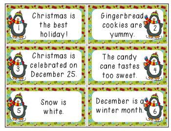 Christmas Fact/Opinion Sort {FREEBIE} by Katie Jones | TpT