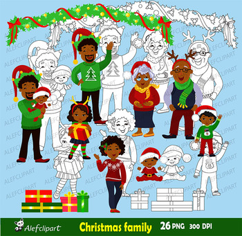 Download Christmas Family Clipart, Family African American ...