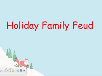 Preview of Christmas Family Feud Smartboard Activity