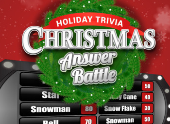 Preview of Christmas / Holiday Game Answer Battle Trivia Family Powerpoint Mac PC iPad