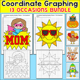 Coordinate Plane Graphing Pictures - Summer & Back to Scho