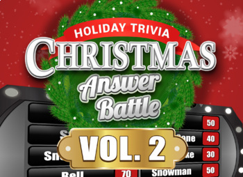 Preview of Christmas Answer Battle Vol 2 Holiday Trivia Family Game Powerpoint Mac PC iPad