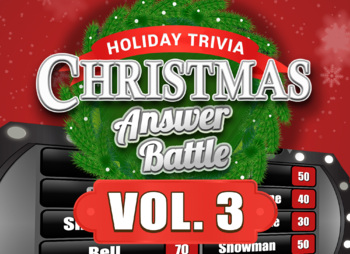 Preview of Christmas Answer Battle Vol 3 Holiday Trivia Family Game Powerpoint Mac PC iPad