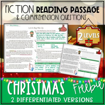 Christmas Fiction Reading Passage FREEBIE by ELA with Mrs Martin