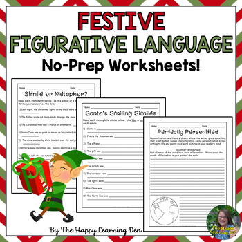 Preview of Christmas Figurative Language Activities