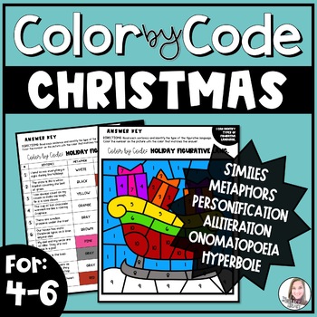 Preview of Christmas Figurative Language Color by Number Worksheets