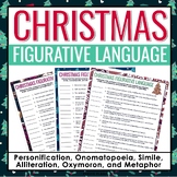 Christmas Figurative Language Assignments - Literary Devic