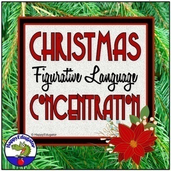 Preview of Christmas Figurative Language Memory Game PowerPoint