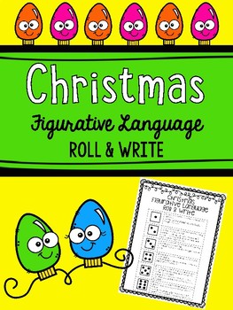 Preview of Christmas Figurative Language Roll and Write
