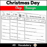 Christmas Fill in the Blank-Cloze Sentences-Morning Work K