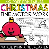 Christmas Fine Motor Activities NO PREP Tracing Cutting Da