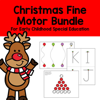 Preview of Christmas Fine Motor Bundle for Early Childhood Special Education